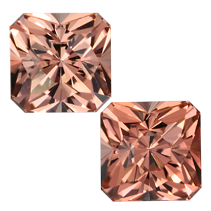 3.62 Ctw Regal Radiant Cut Pink Tourmaline Pair ($942)