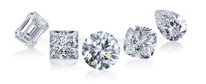 GIA certified white diamonds