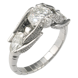 Artistic Dragonfly Engagement Ring