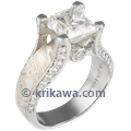 Juicy Light Unique Engagement Ring with Princess