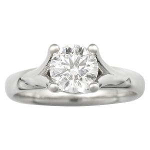 Angel Solitaire Modern Engagement Ring