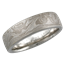 Platinum Mokume Wedding Band with Heavy Etch
