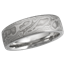 Platinum Mokume Wedding Band, Matte Finish