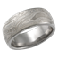 Wide Platinum Mokume Wedding Band