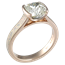 Trigold Mokume Cathedral Solitaire Engagement Ring