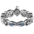 Contemporary Infinity Engagement Ring with Princess Cut Diamond