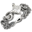Contemporary Infinity Engagement Ring with Princess Cut Diamond