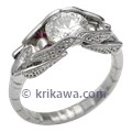 Dragonfly Engagement Ring with Rubies Dragonfly Engagement Ring with Rubies