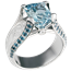 Juicy Light Engagement Ring with Aquamarine