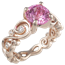 Contemporary Infinity Engagement Ring with Lab Created Pink Sapphire