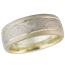 Platinum Mokume Wedding Band with V-Groove