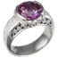 Mokume Curls Engagement Ring with Alexandrite