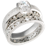 Mokume Curls Engagement Ring Set