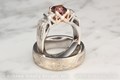 Mokume Borealis Three Stone Engagement Ring and Wedding Band Set