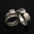 Modern Curls Engagement Ring with a Sleek, Modern Design and Vintage-inspired Details