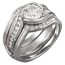 Carved Wave Engagement Ring with Enhancer