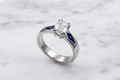 Modern Three-Stone Engagement Ring