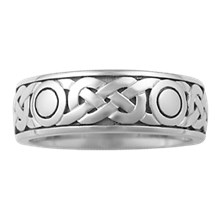 Sailor's Knot Eternity Symbol Wedding Band - top view