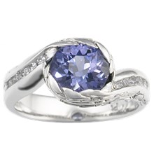 Wings of Love Engagement Ring - top view