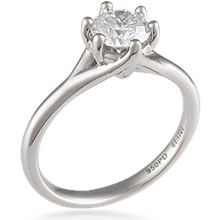Simple Six Prong Solitaire Engagement Ring