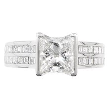 Cathedral Channel Engagement Ring - top view