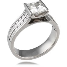 Cathedral Channel Engagement Ring