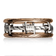 Barbed Wire Wedding Band - top view