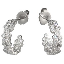Scattered Bezel Diamond Earrings