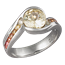 Carved Wave Engagement Ring with Graduated Sapphires