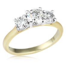 
Three Stone Round Cut Engagement Ring