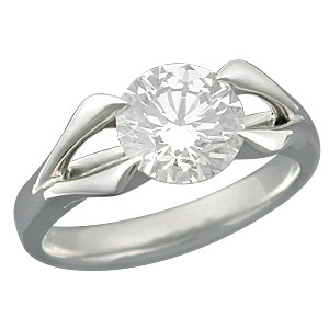 Carved Branch Engagement Ring with 1.56 ct Diamond