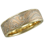 Champagne Mokume Wedding Band in Yellow Gold