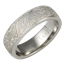 Platinum Mokume Gane Wedding Band with Light Etch