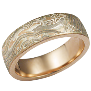 Handmade Mokume Gane Wedding Band