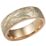 Champagne Mokume Gane Wedding Band in Rose Gold