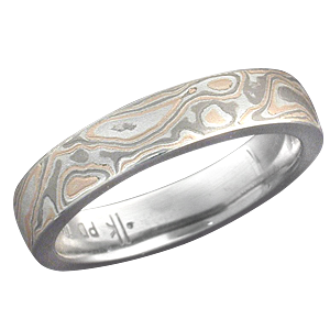 Unusual Mokume Gane Wedding Ring