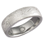 Platinum Mokume Gane Wedding Band with Symbol