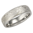 Platinum Mokume Band with a Light Etch and Micro-edge