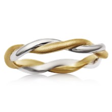 Tight Twist Wedding Band - top view
