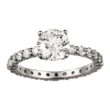 Simple Brilliance Engagement Ring - top view