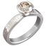 Mokume Solitaire Tapered Engagement Ring with Champagne