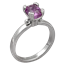 Carved Leaf Engagement Ring with Pink Sapphire