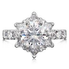 Deluxe Snowflake Engagement Ring - top view