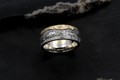 Mountain Wildlife Wedding Band with Raised Relief