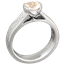 Mokume Cathedral Ring with a Champagne Diamond