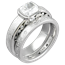 Mokume Curls Engagement Ring with Mokume Diamond Band