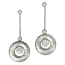 White Mokume Life Drop Earrings