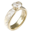 Summer Mokume Solitaire Tapered Engagement Ring