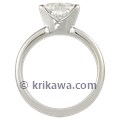 Mokume Solitaire Straight Tapered Head Engagement Ring with a Trilliant Cut Moissanite Mokume Solitaire Straight Tapered Head Engagement Ring with a Trilliant Cut Moissanite