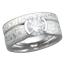 White Mokume Bridal Set